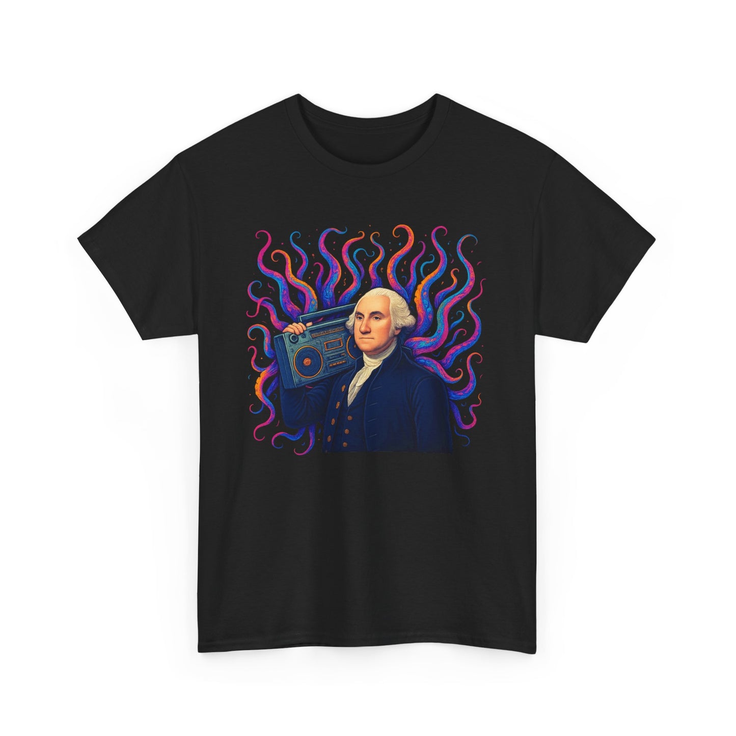 George Washington Boom Box & Tentacles T-Shirt