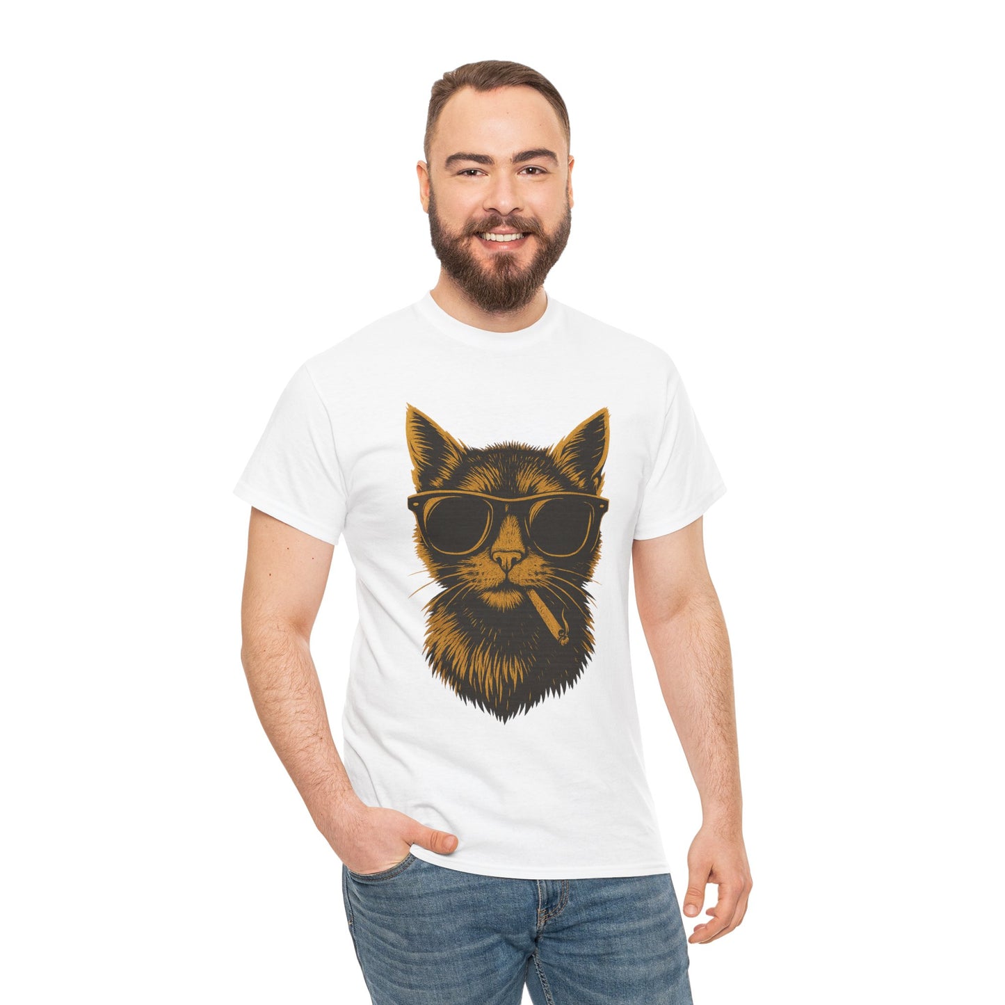 Cool Smoking Cat T-Shirt