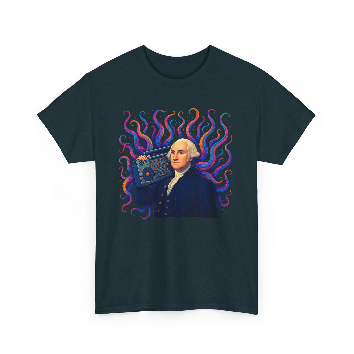 George Washington Boom Box & Tentacles T-Shirt