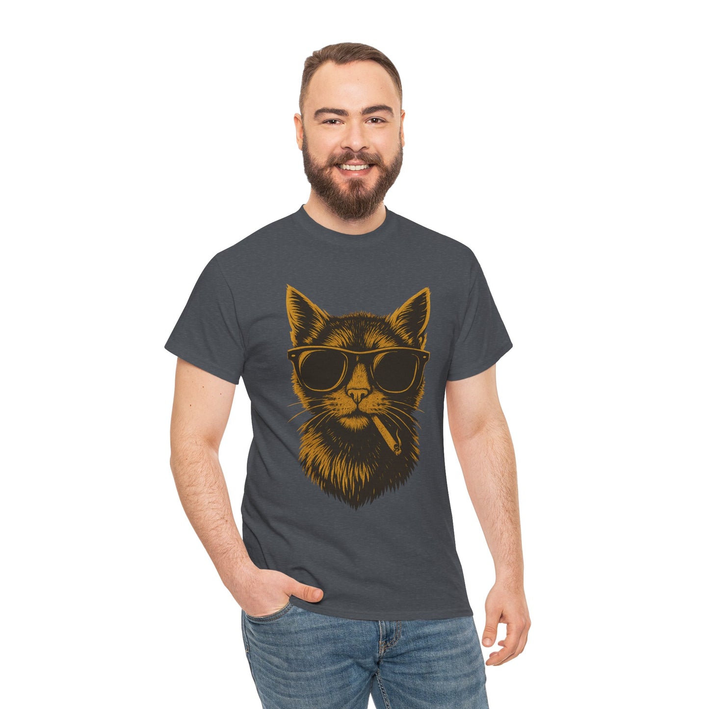 Cool Smoking Cat T-Shirt