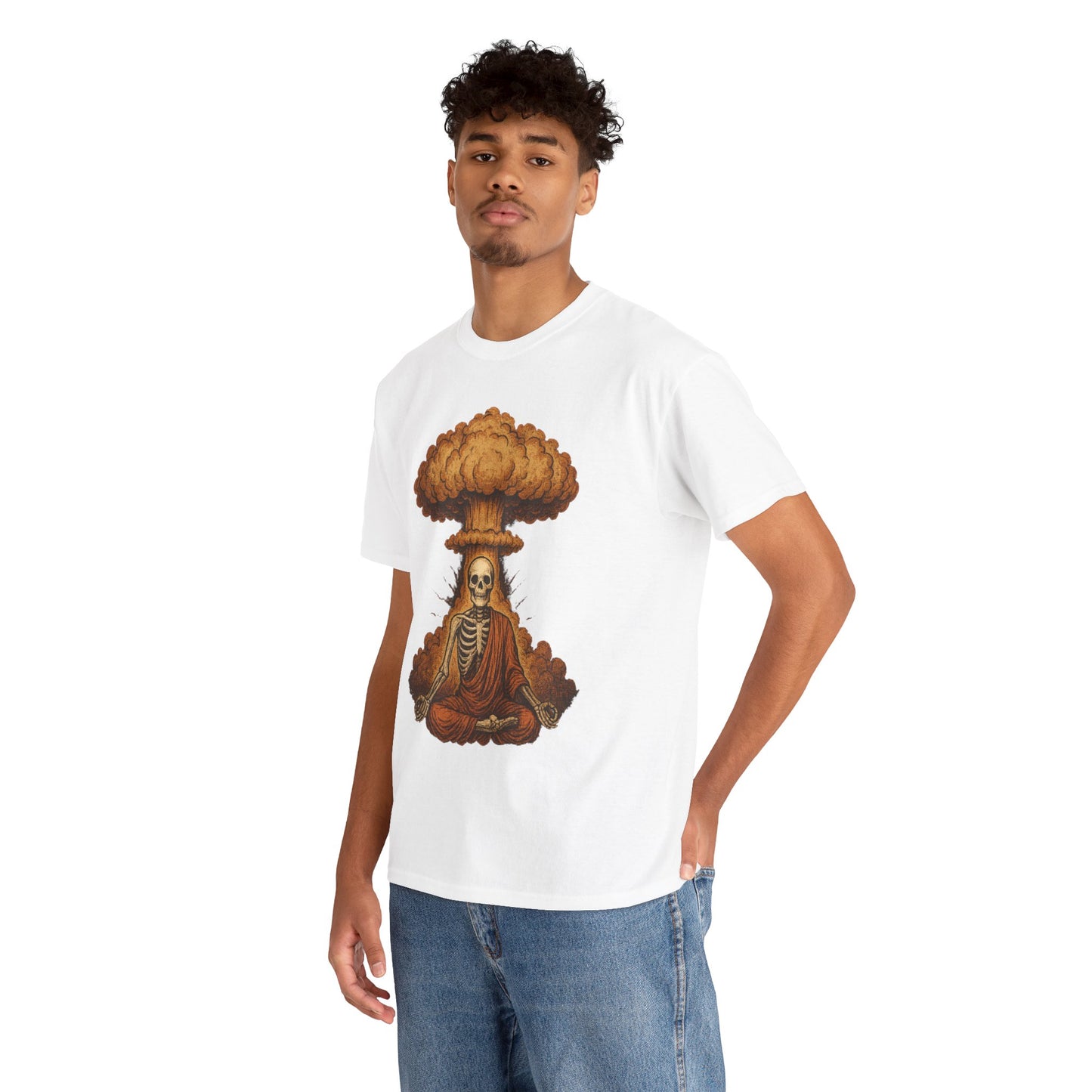 Mushroom Cloud Skeleton Monk T-Shirt