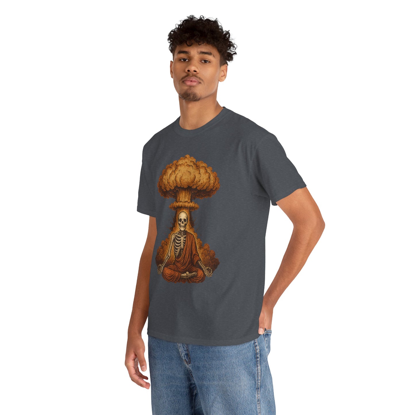Mushroom Cloud Skeleton Monk T-Shirt