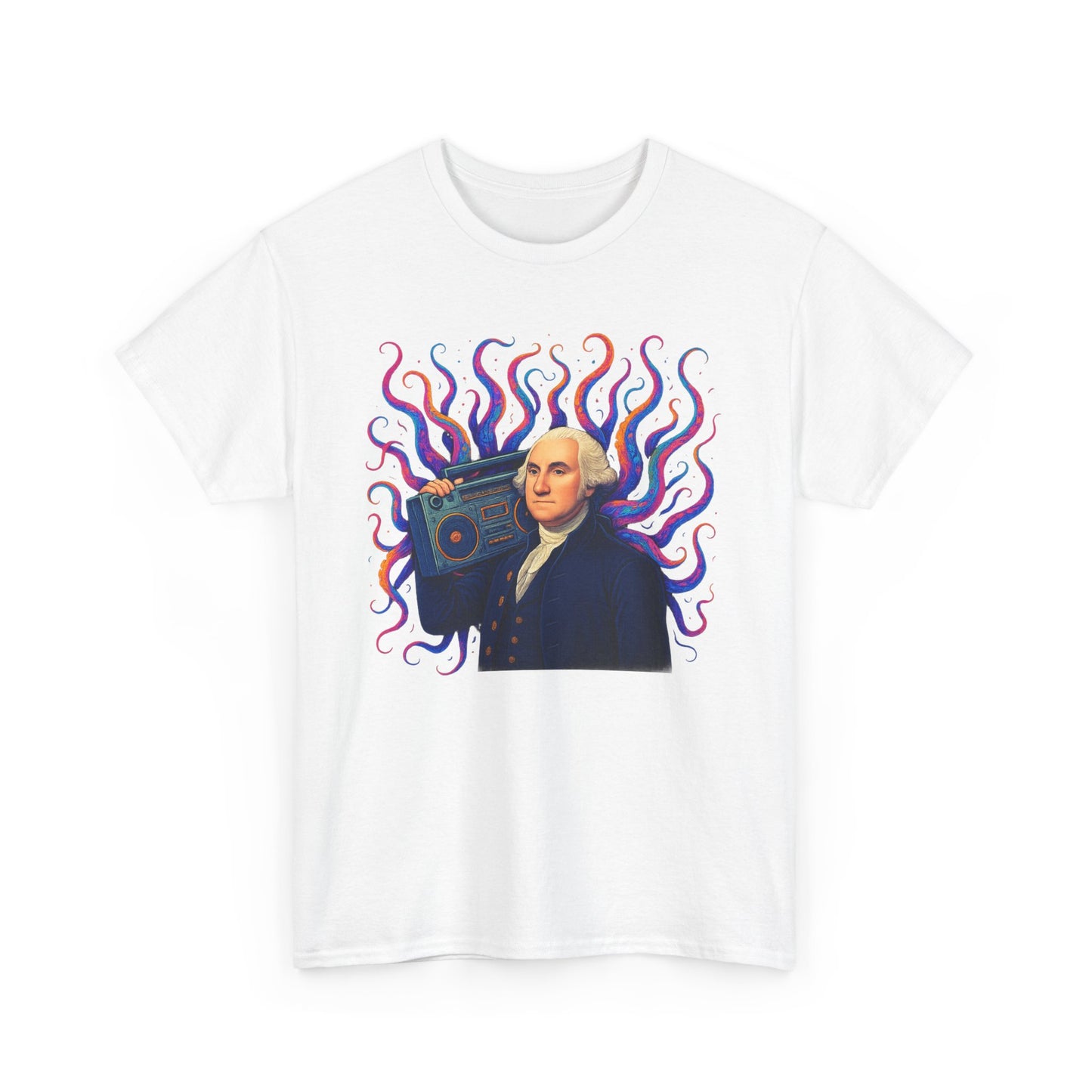George Washington Boom Box & Tentacles T-Shirt
