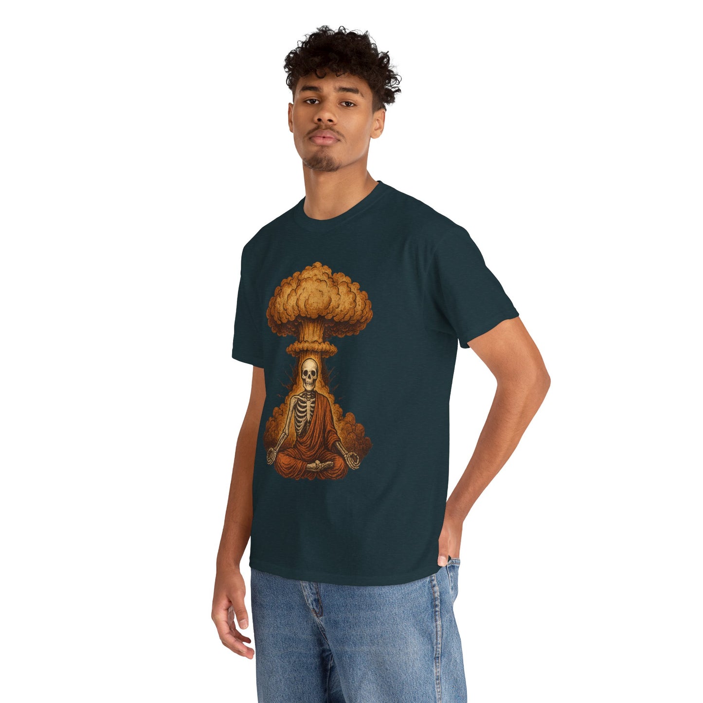 Mushroom Cloud Skeleton Monk T-Shirt