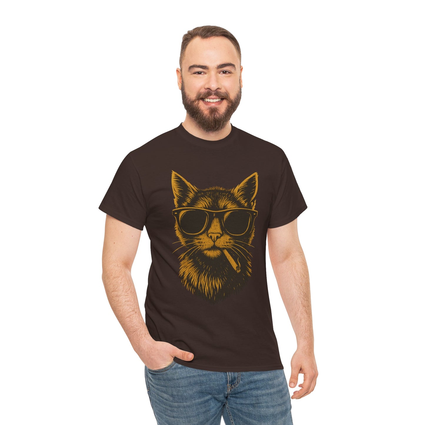 Cool Smoking Cat T-Shirt