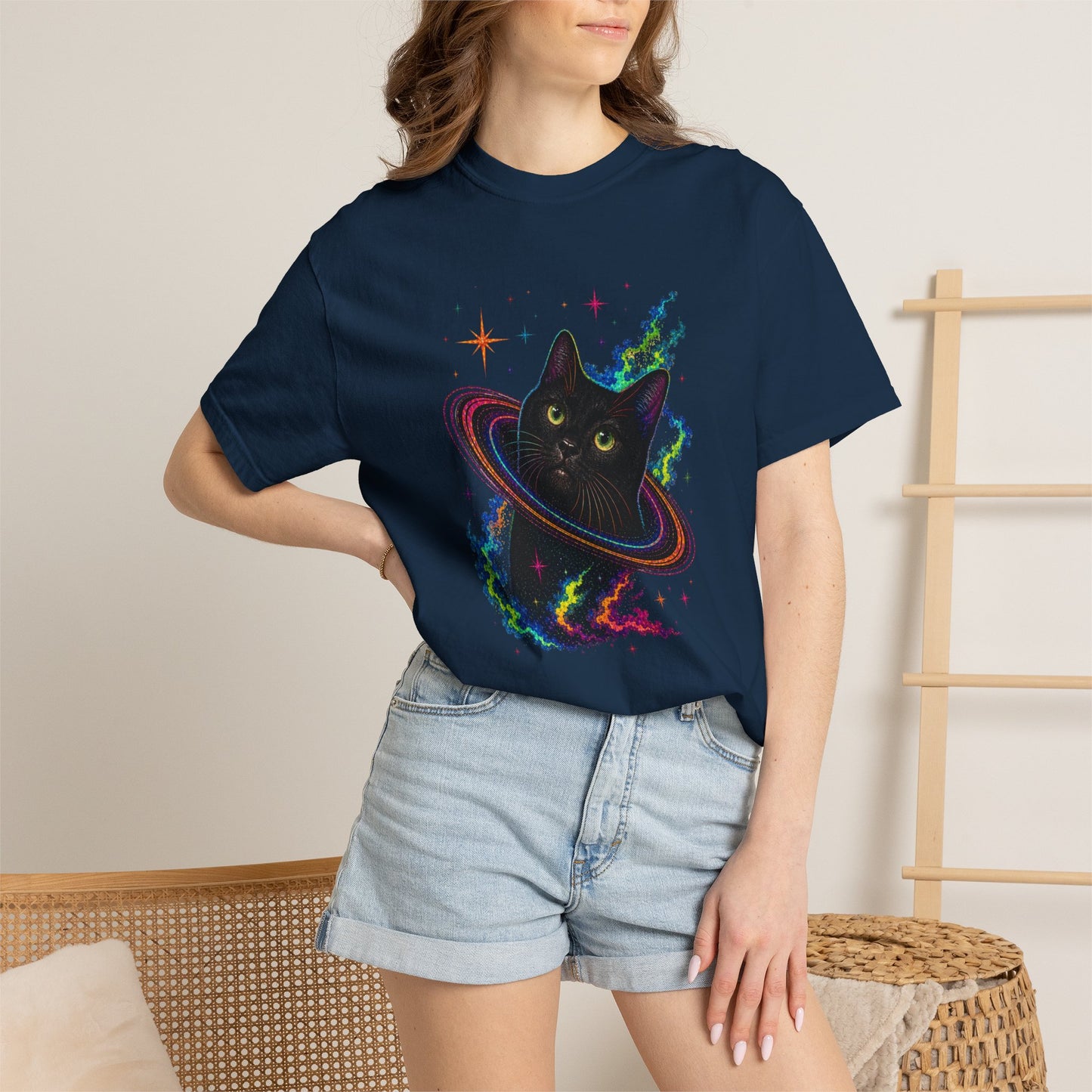Cosmic Cat Planet T-Shirt