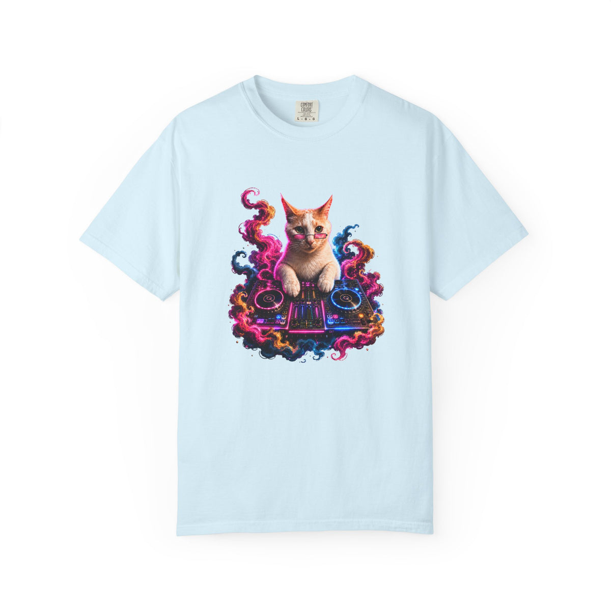 Cat DJ T-Shirt — Psychedelic Music Kitty Graphic Tee
