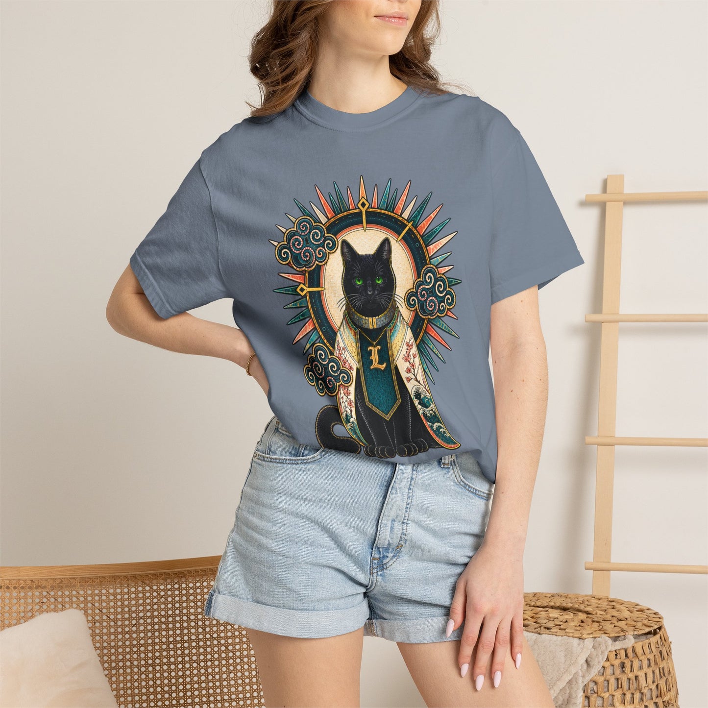 Mystic Black Cat T-Shirt — Occult Illustration Tee