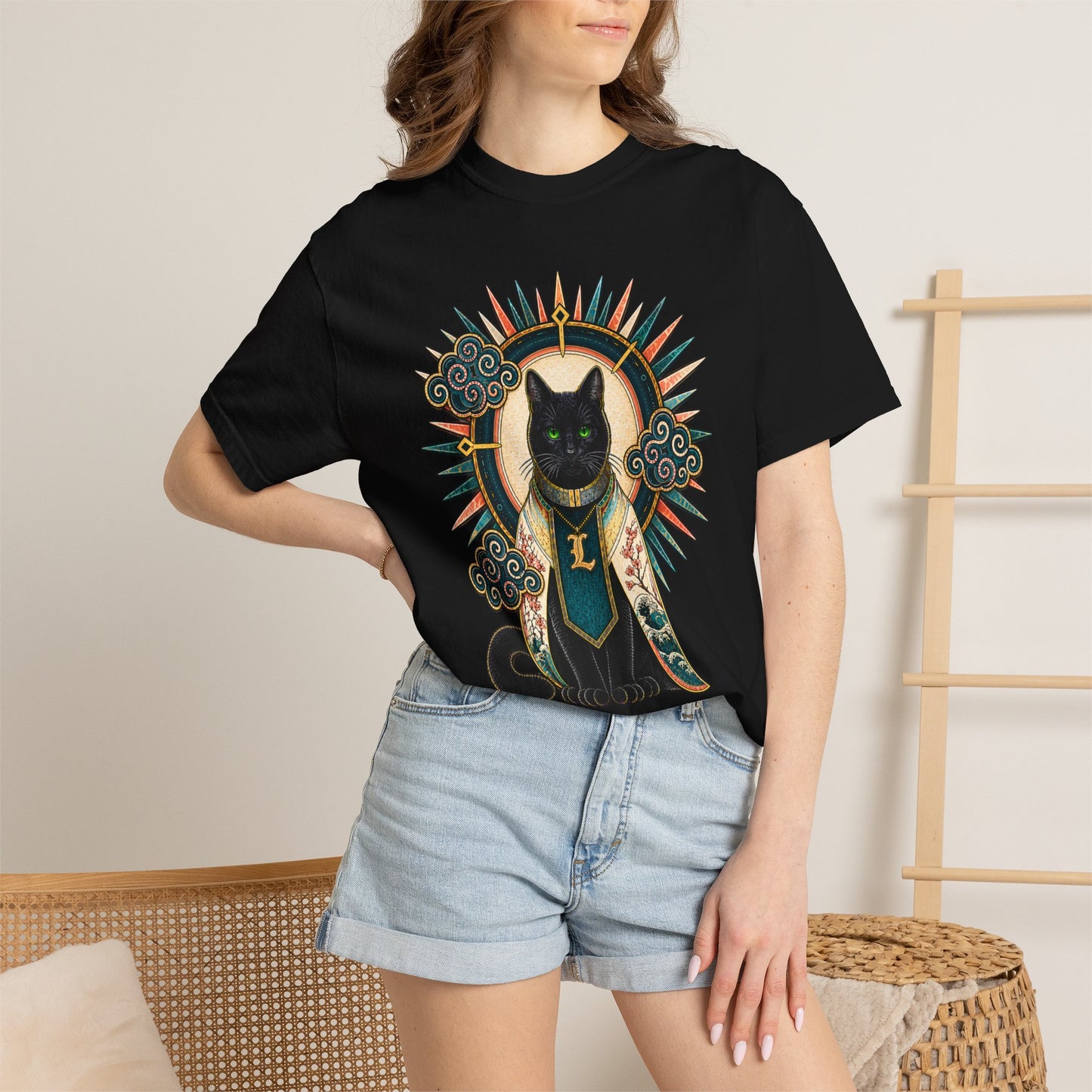 Mystic Black Cat T-Shirt — Occult Illustration Tee