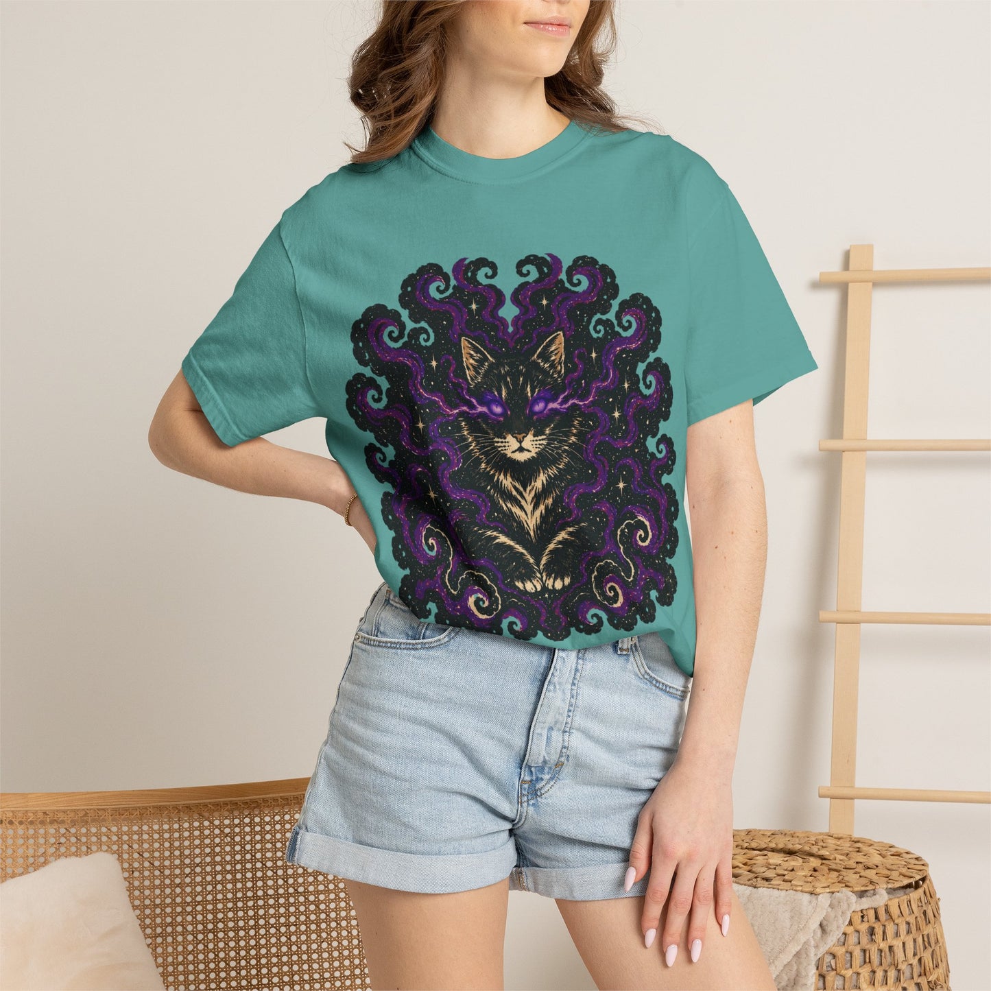 Astrological Mystic Portrait T-Shirt — 'Zora' Celestial Art Tee