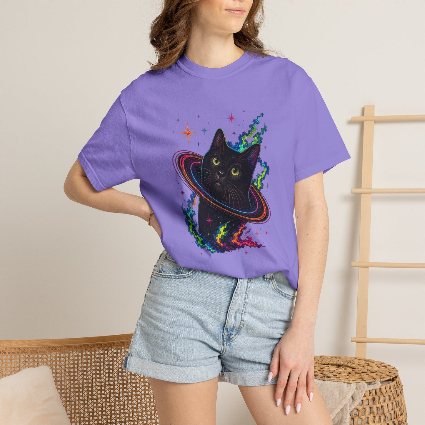 Cosmic Cat Planet T-Shirt