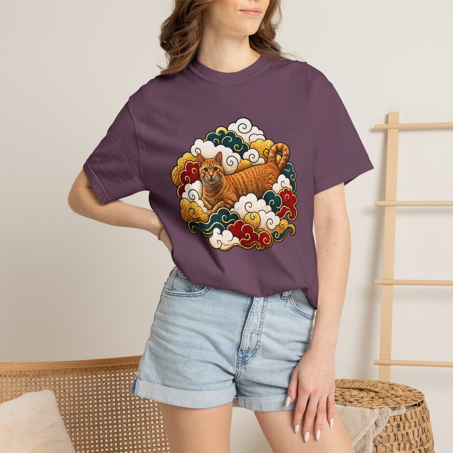 Tiger Cloud Tee — Vintage Asian-Inspired Tiger Art T-Shirt