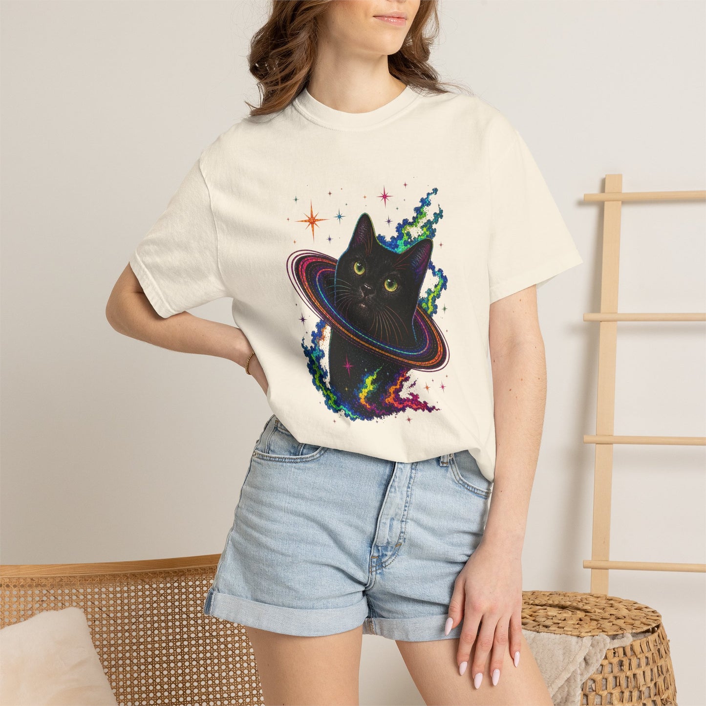 Cosmic Cat Planet T-Shirt