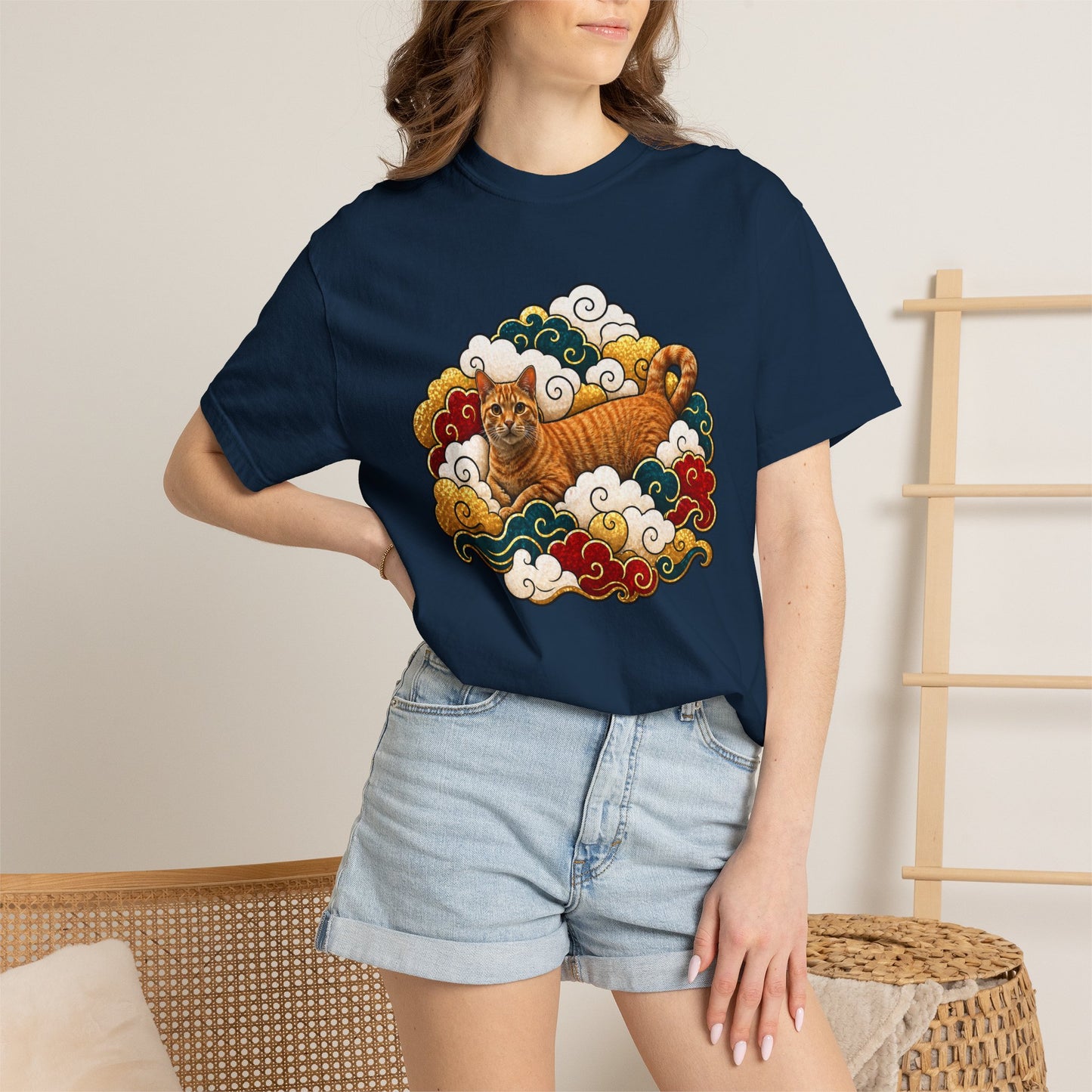 Tiger Cloud Tee — Vintage Asian-Inspired Tiger Art T-Shirt