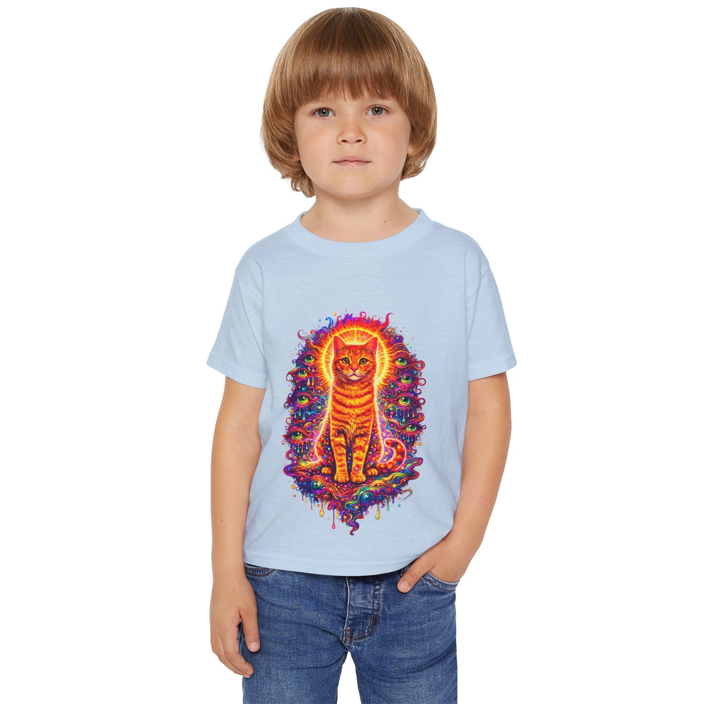 Toddler T-Shirt — Radiant Rainbow Cat Graphic Tee