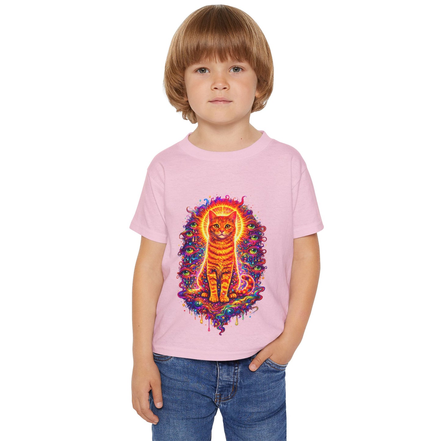 Toddler T-Shirt — Radiant Rainbow Cat Graphic Tee
