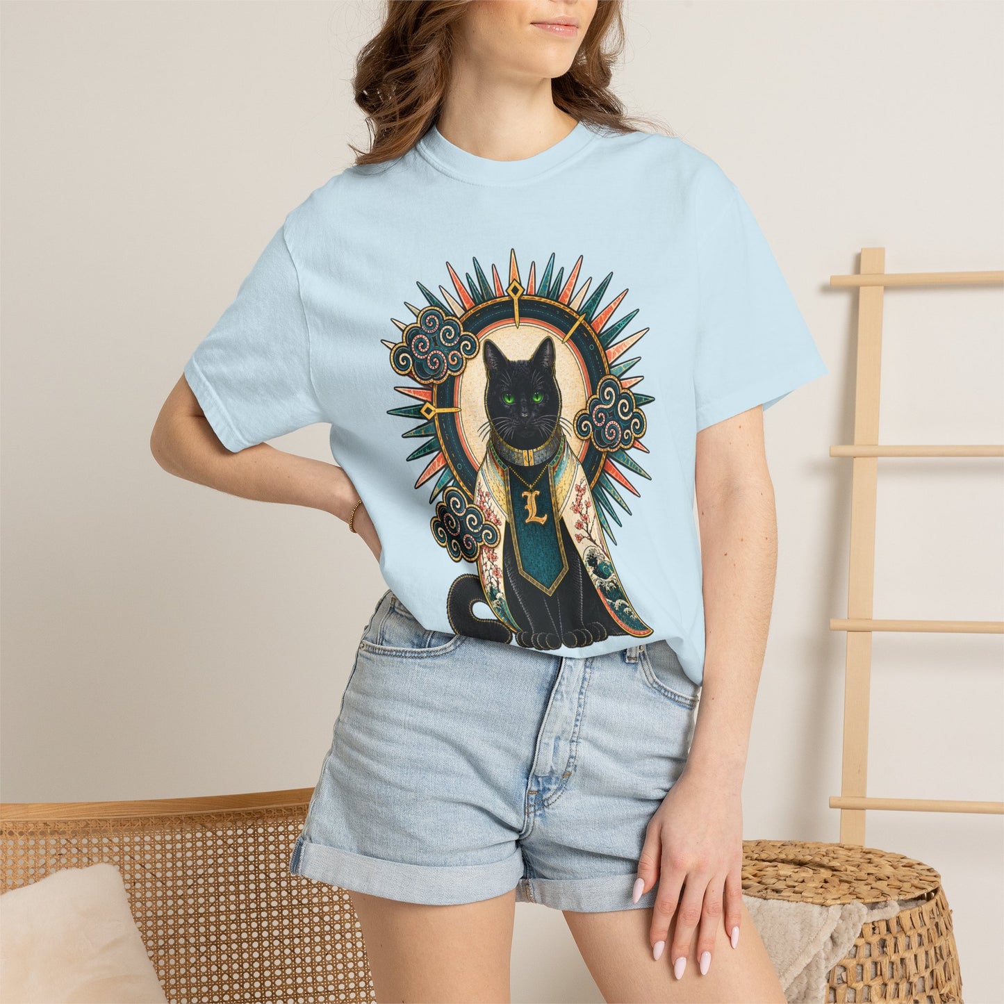 Mystic Black Cat T-Shirt — Occult Illustration Tee