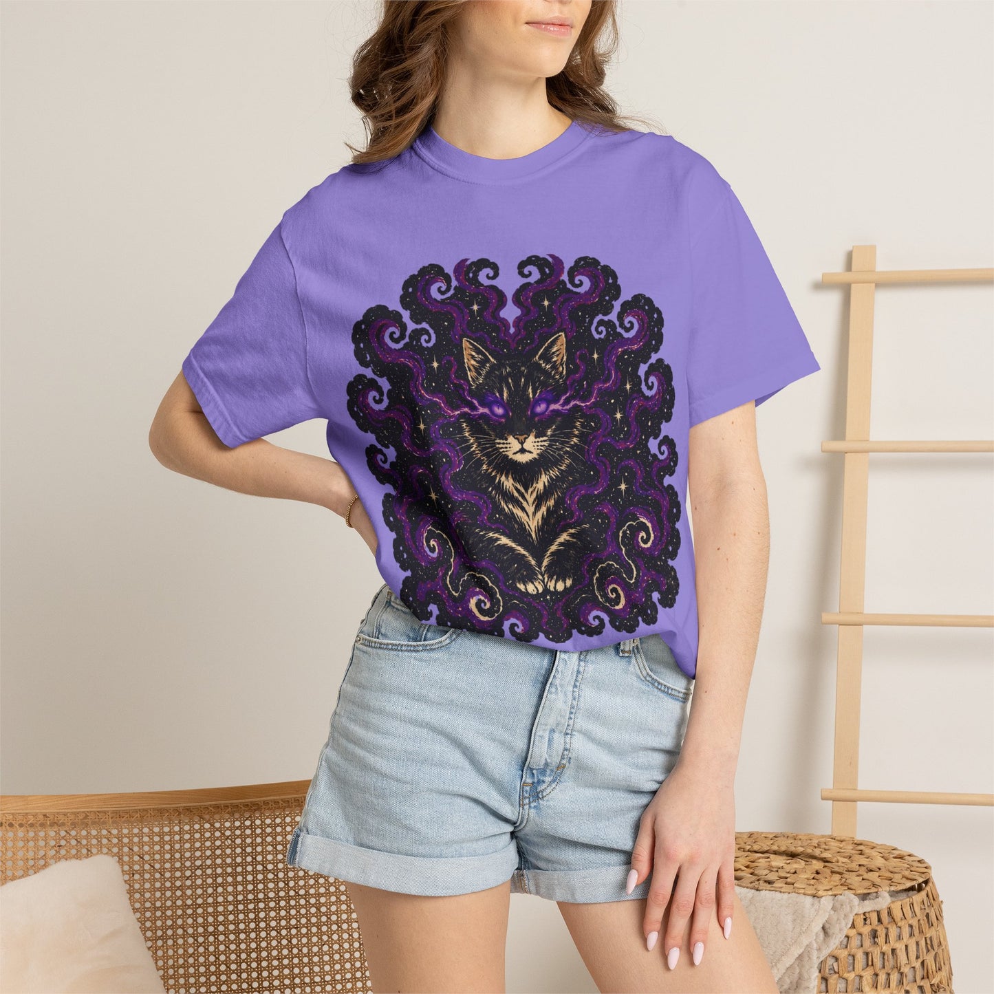 Astrological Mystic Portrait T-Shirt — 'Zora' Celestial Art Tee