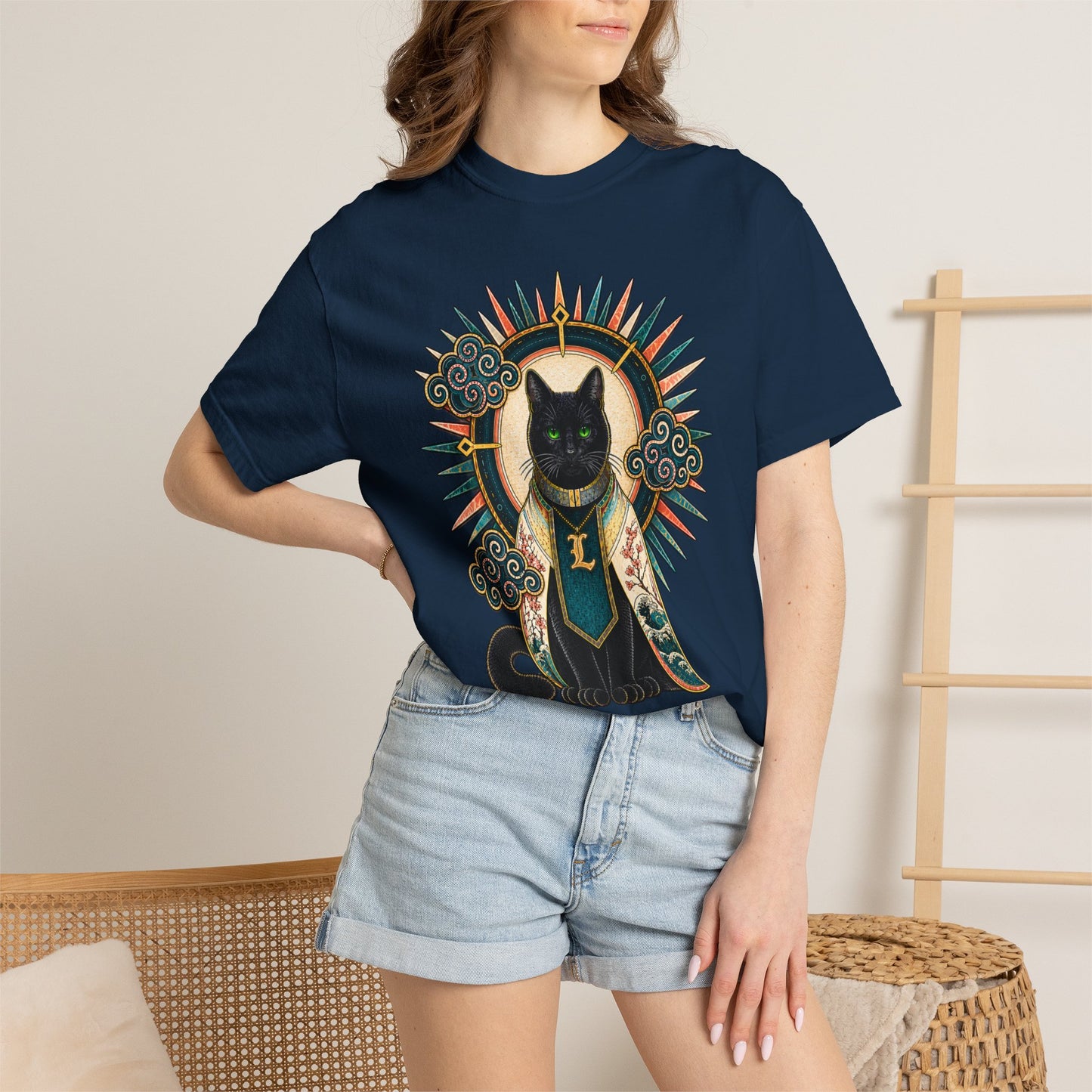 Mystic Black Cat T-Shirt — Occult Illustration Tee