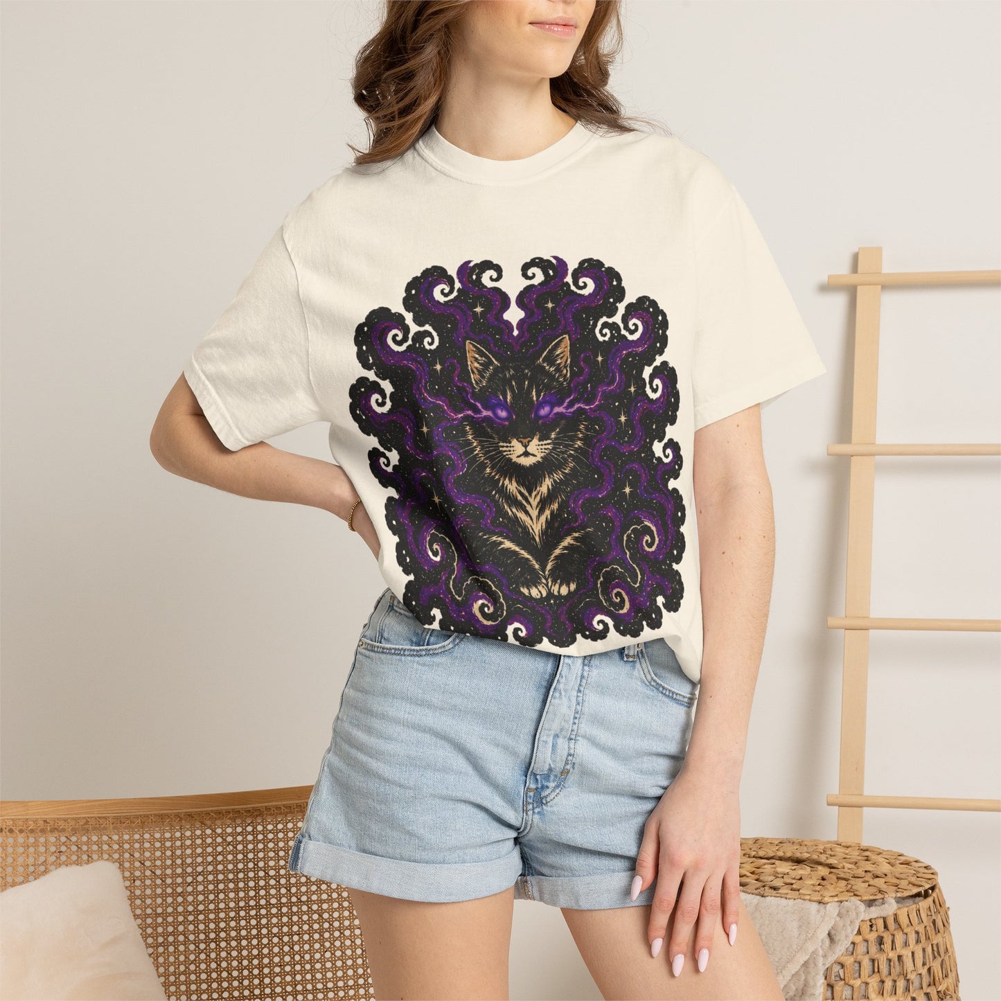 Astrological Mystic Portrait T-Shirt — 'Zora' Celestial Art Tee