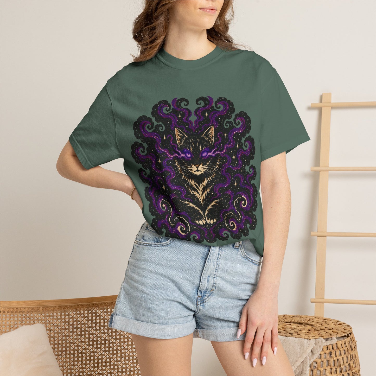 Astrological Mystic Portrait T-Shirt — 'Zora' Celestial Art Tee