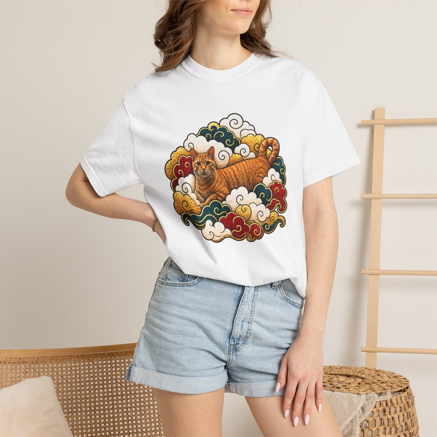 Tiger Cloud Tee — Vintage Asian-Inspired Tiger Art T-Shirt