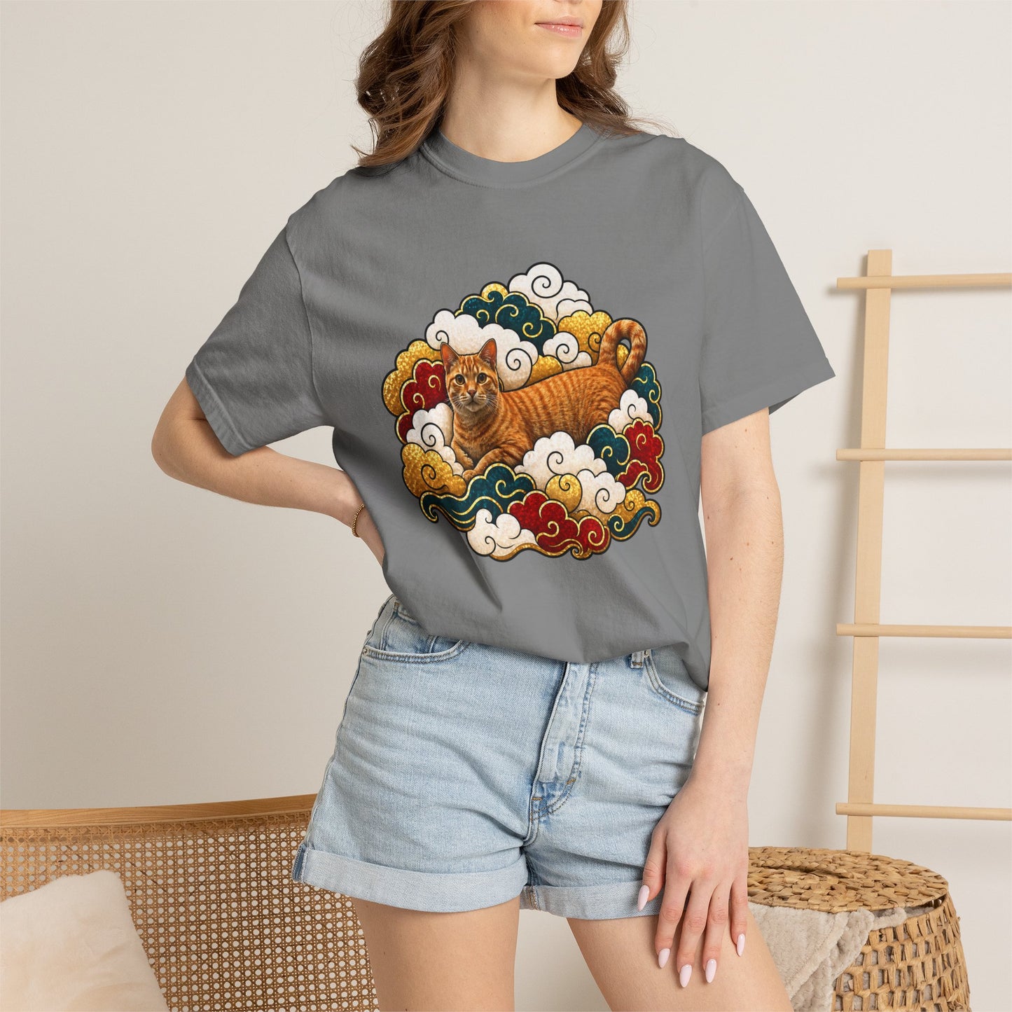 Tiger Cloud Tee — Vintage Asian-Inspired Tiger Art T-Shirt