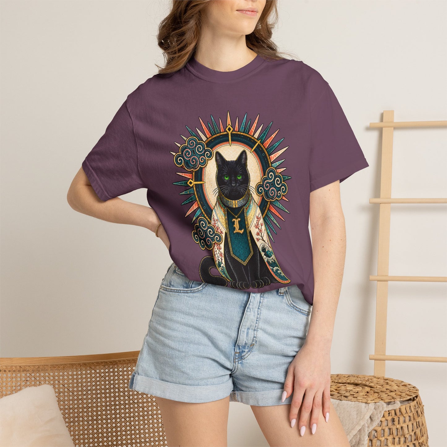Mystic Black Cat T-Shirt — Occult Illustration Tee