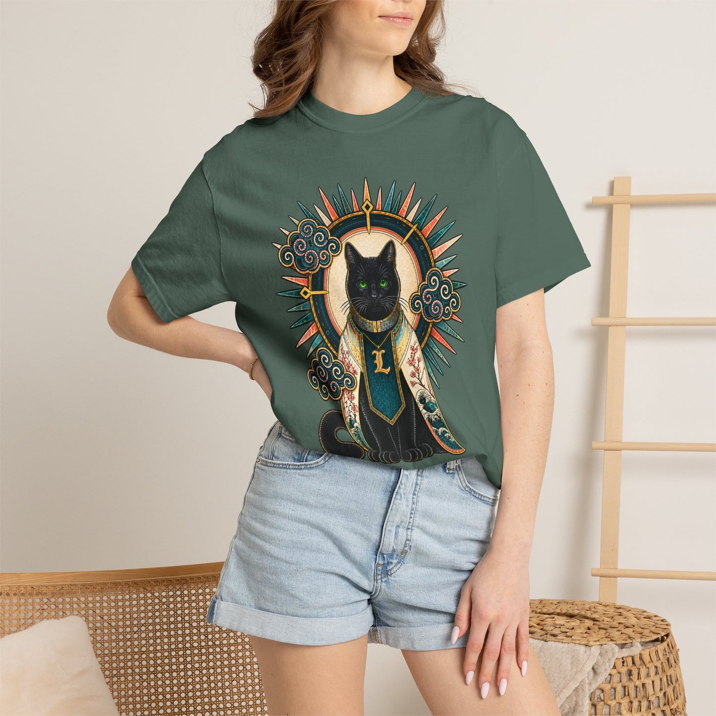 Mystic Black Cat T-Shirt — Occult Illustration Tee