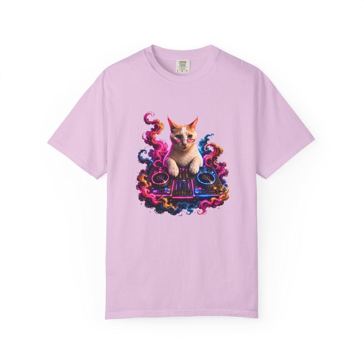 Cat DJ T-Shirt — Psychedelic Music Kitty Graphic Tee