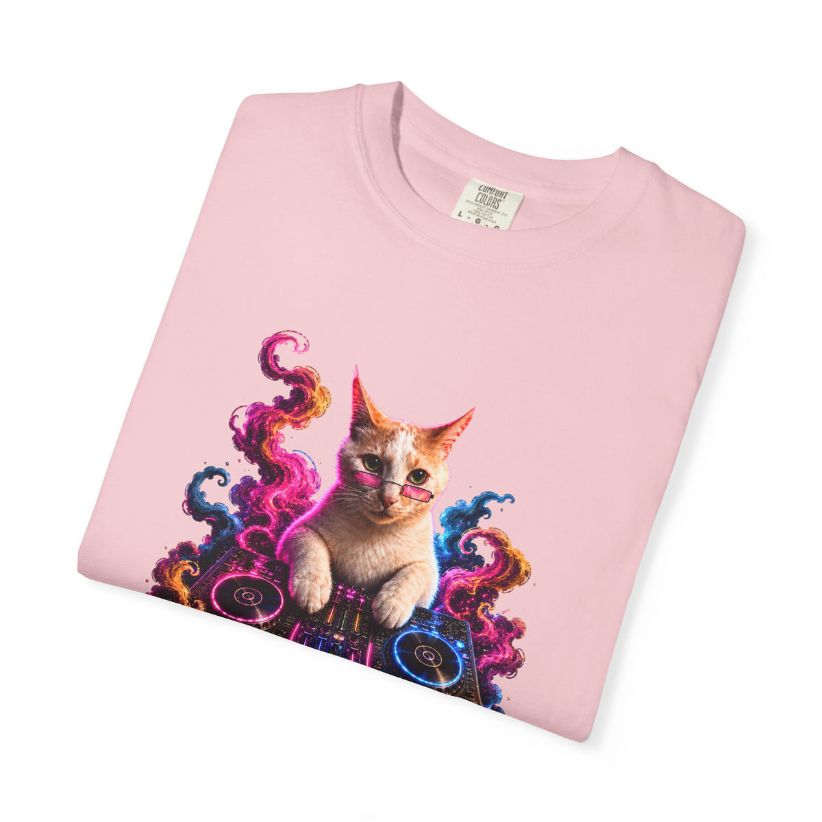 Cat DJ T-Shirt — Psychedelic Music Kitty Graphic Tee