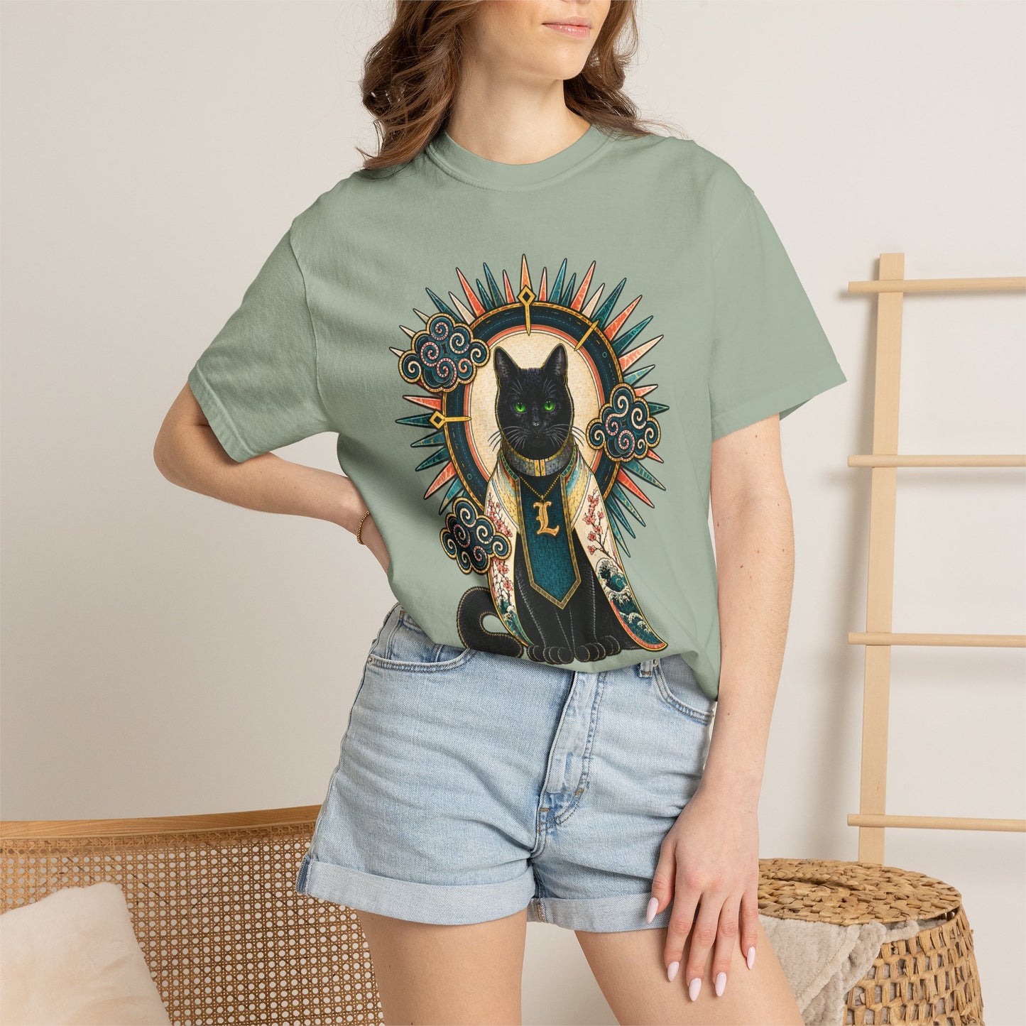 Mystic Black Cat T-Shirt — Occult Illustration Tee