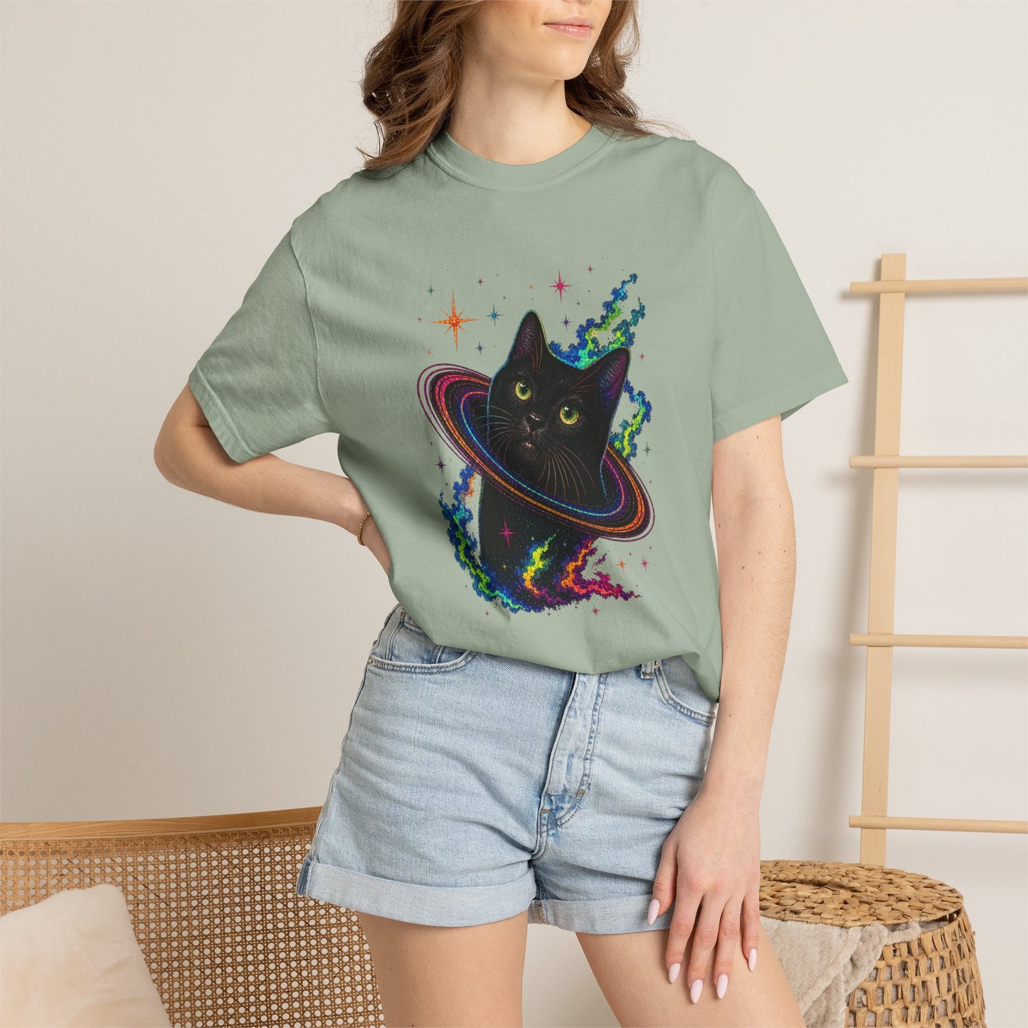 Cosmic Cat Planet T-Shirt