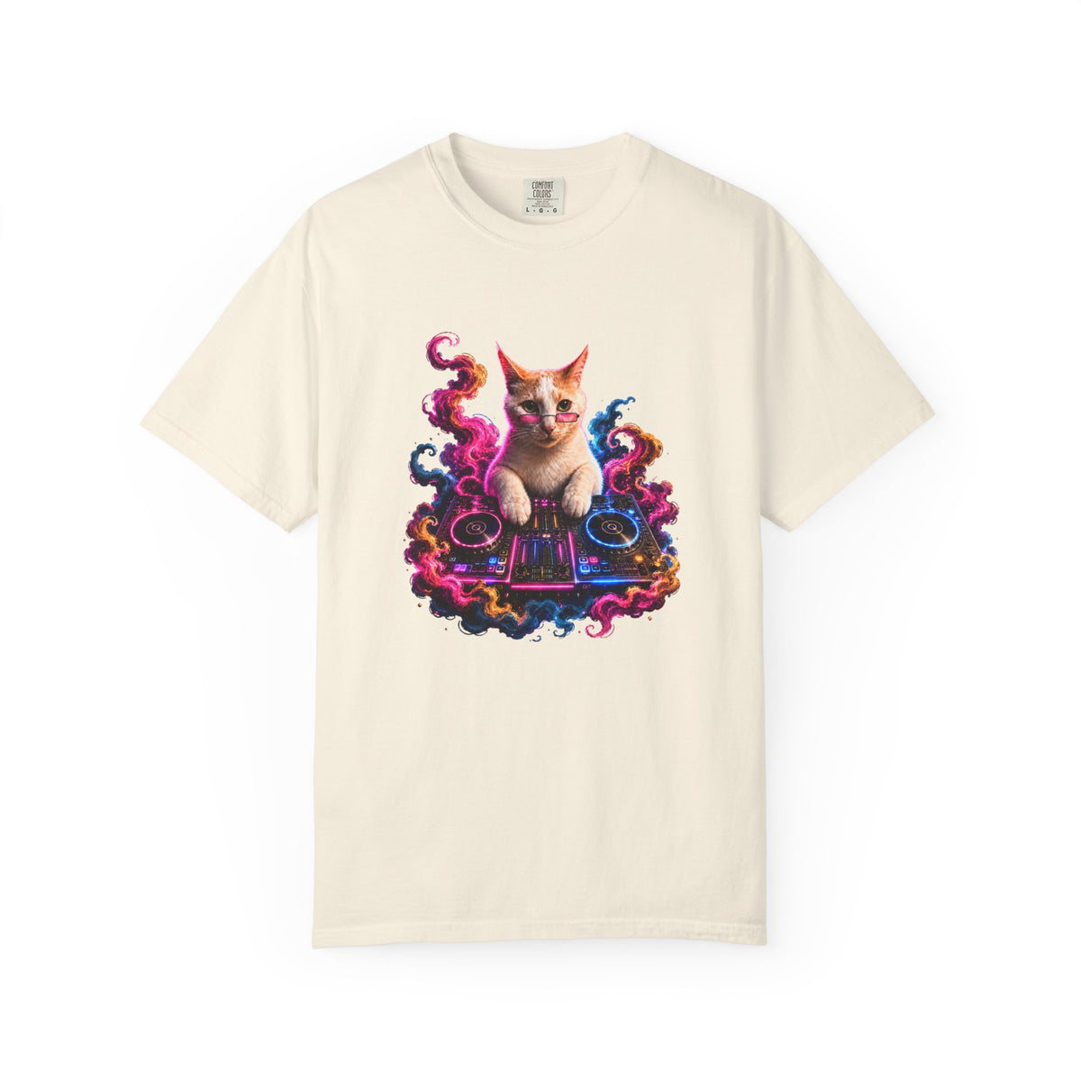 Cat DJ T-Shirt — Psychedelic Music Kitty Graphic Tee