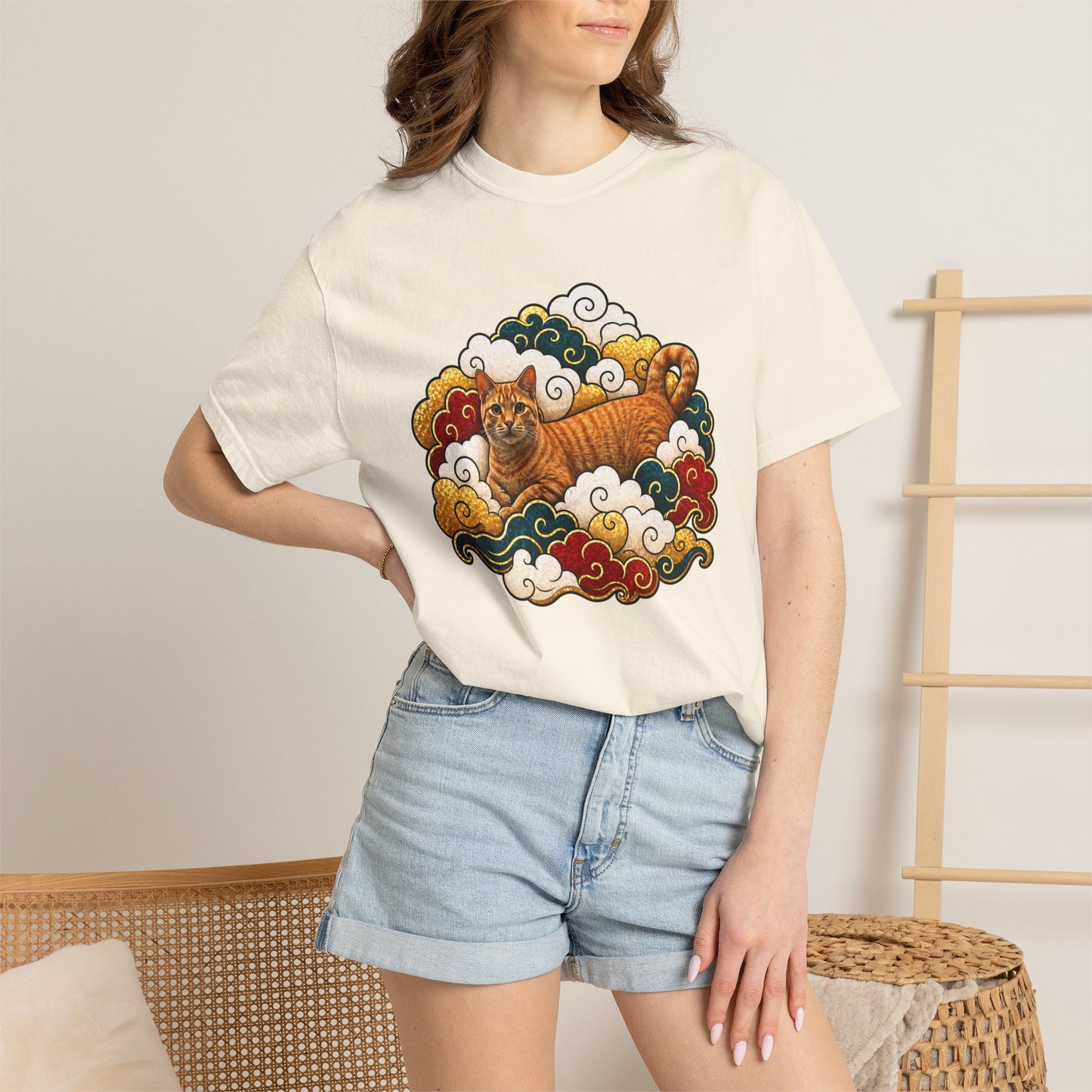 Tiger Cloud Tee — Vintage Asian-Inspired Tiger Art T-Shirt