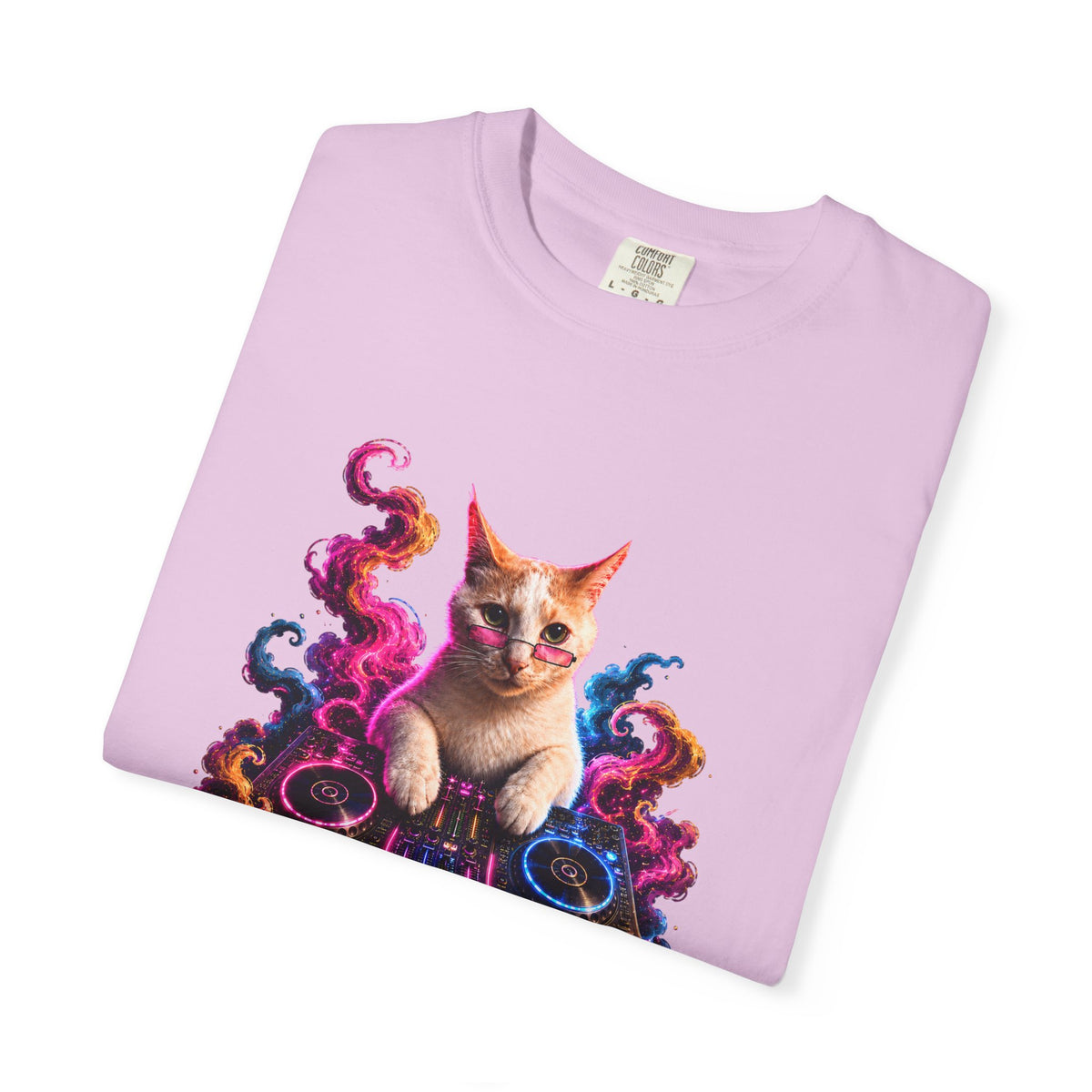 Cat DJ T-Shirt — Psychedelic Music Kitty Graphic Tee