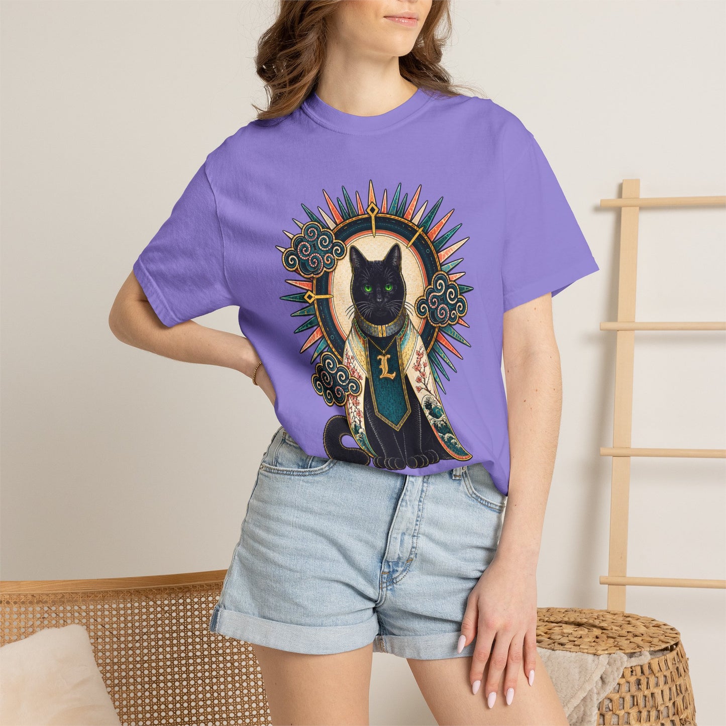 Mystic Black Cat T-Shirt — Occult Illustration Tee