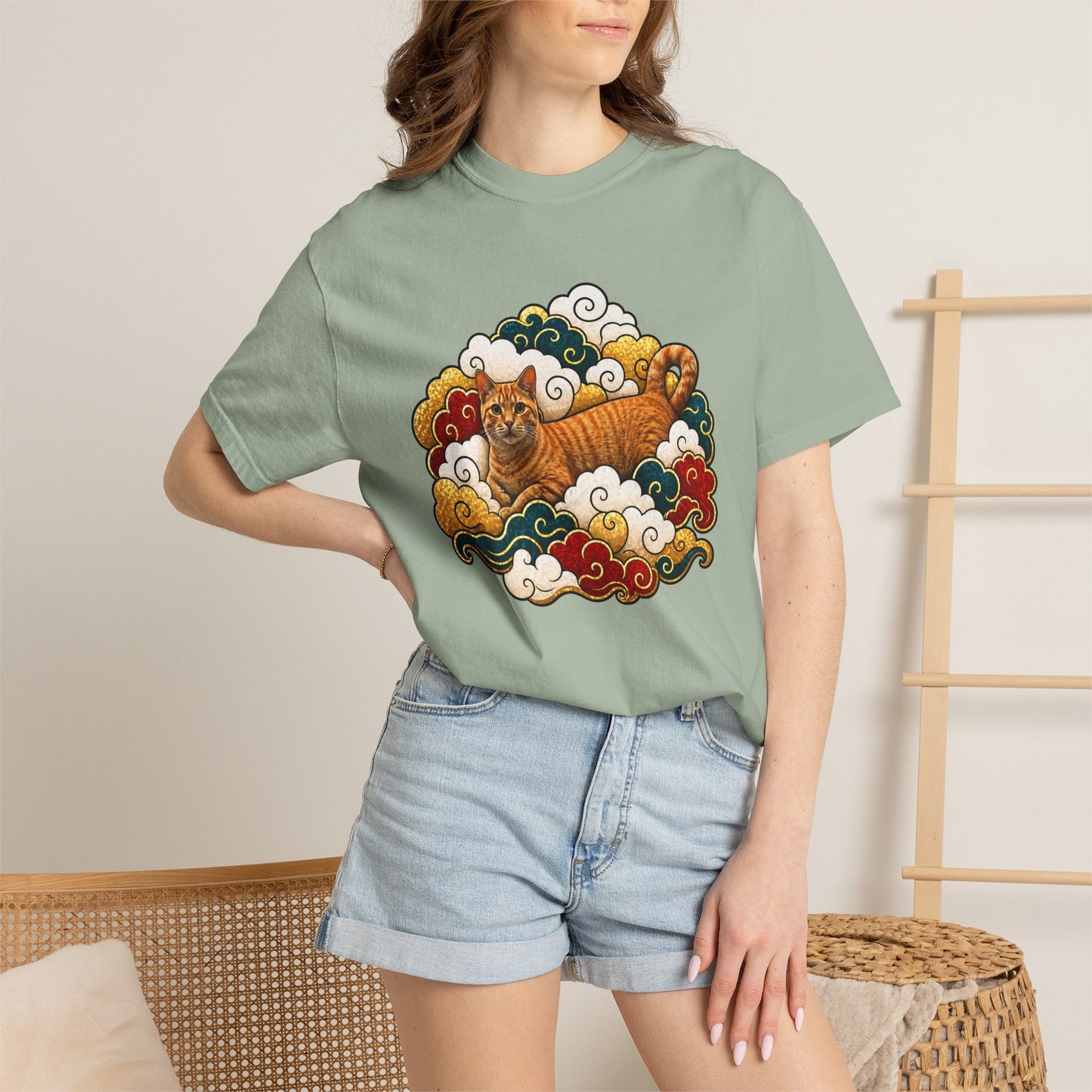 Tiger Cloud Tee — Vintage Asian-Inspired Tiger Art T-Shirt