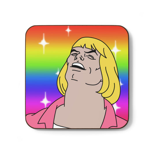 He-Man “Swoon” Rainbow Coaster — Funny Retro Meme Drink Coaster