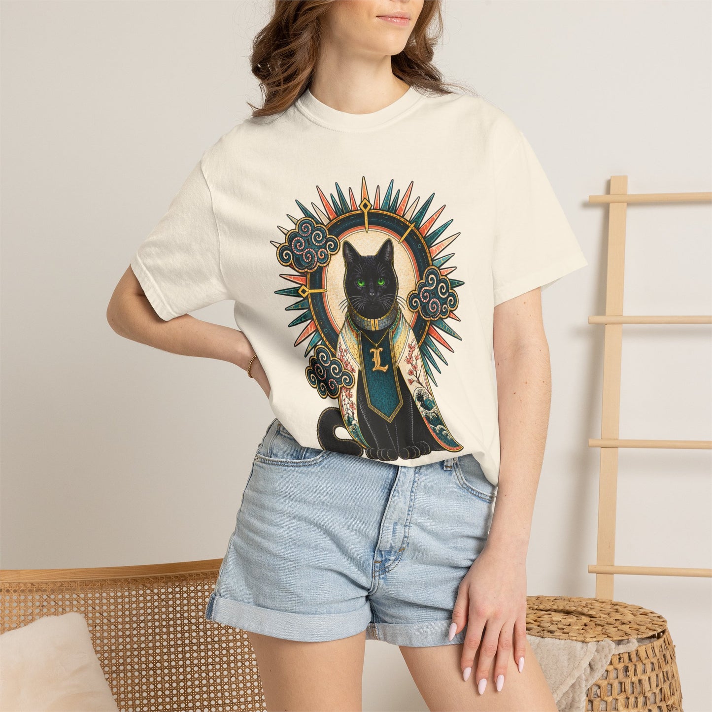 Mystic Black Cat T-Shirt — Occult Illustration Tee