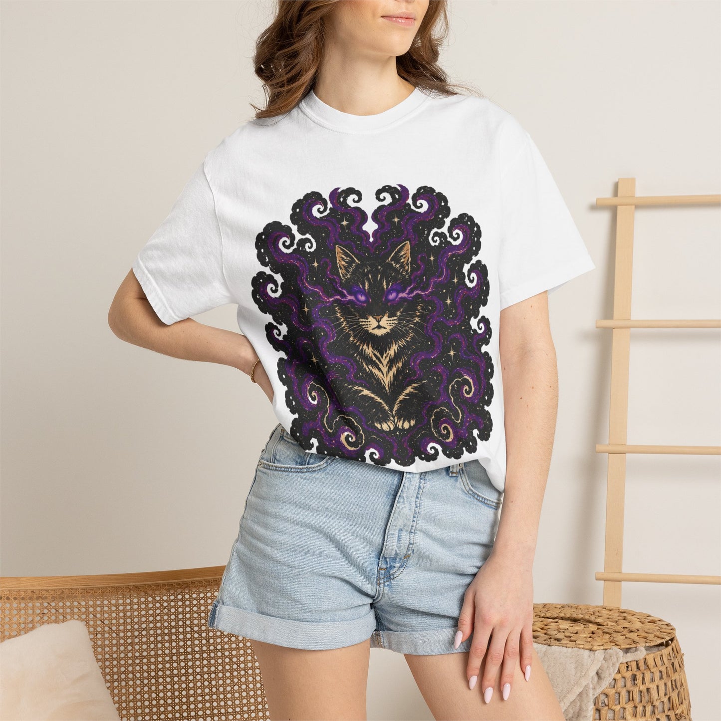 Astrological Mystic Portrait T-Shirt — 'Zora' Celestial Art Tee