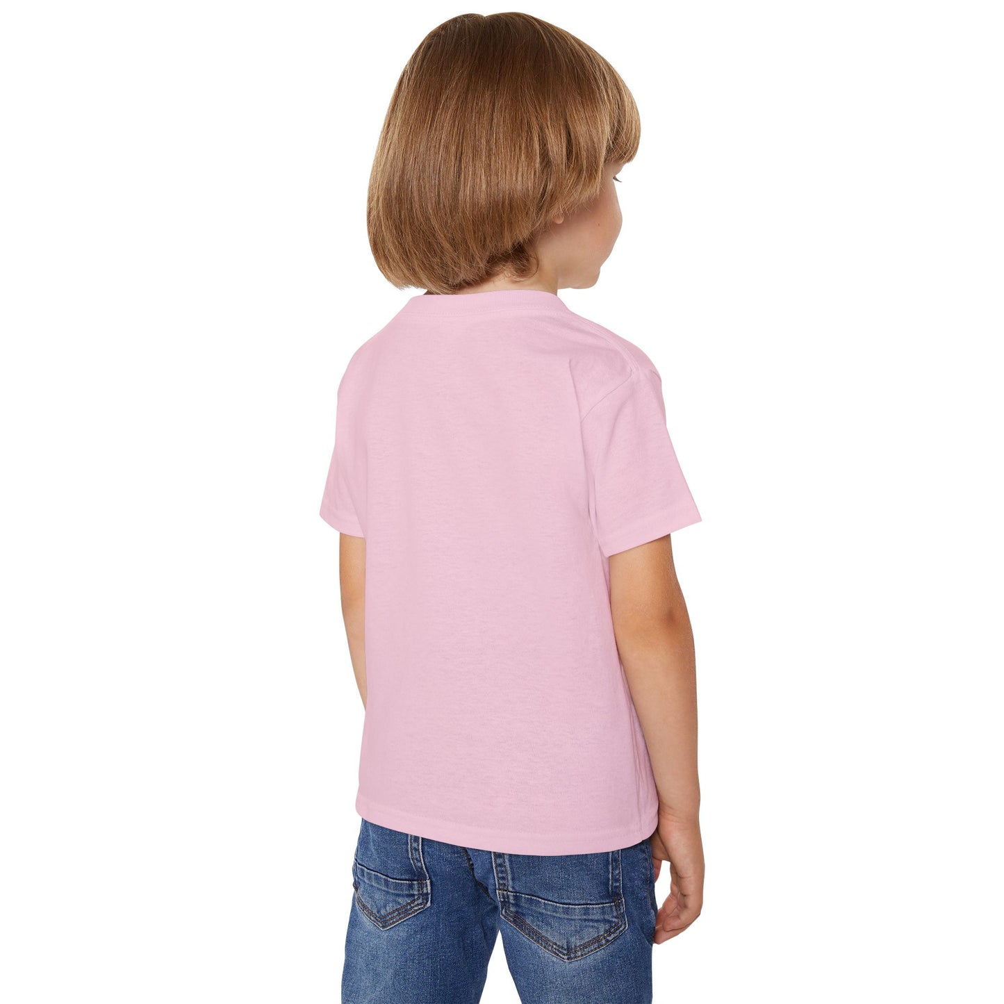 Toddler T‑Shirt — Retro Neon Cat on Mandala Graphic