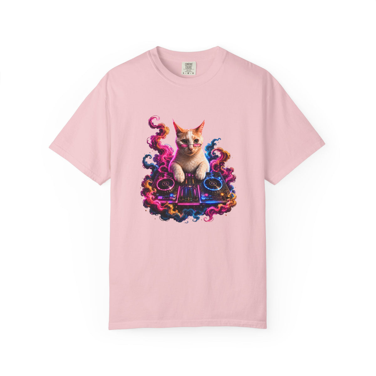 Cat DJ T-Shirt — Psychedelic Music Kitty Graphic Tee