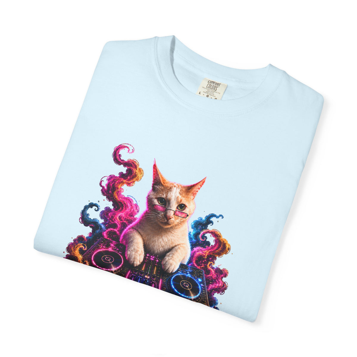 Cat DJ T-Shirt — Psychedelic Music Kitty Graphic Tee