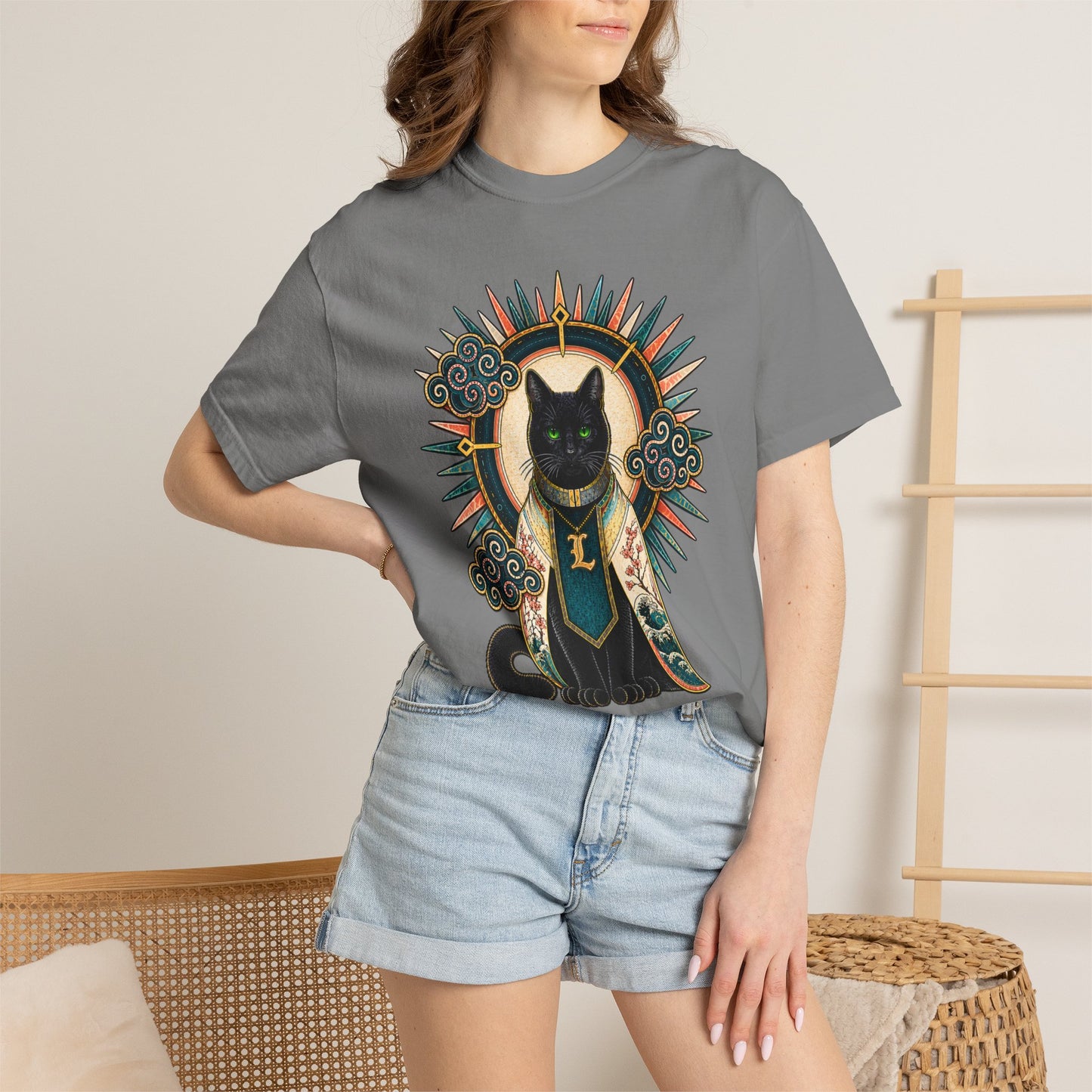 Mystic Black Cat T-Shirt — Occult Illustration Tee