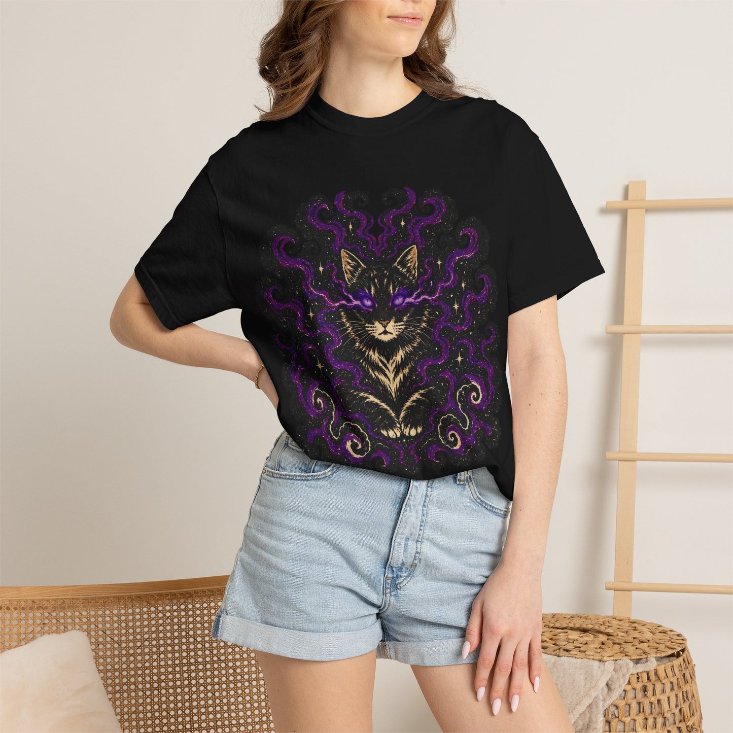 Astrological Mystic Portrait T-Shirt — 'Zora' Celestial Art Tee