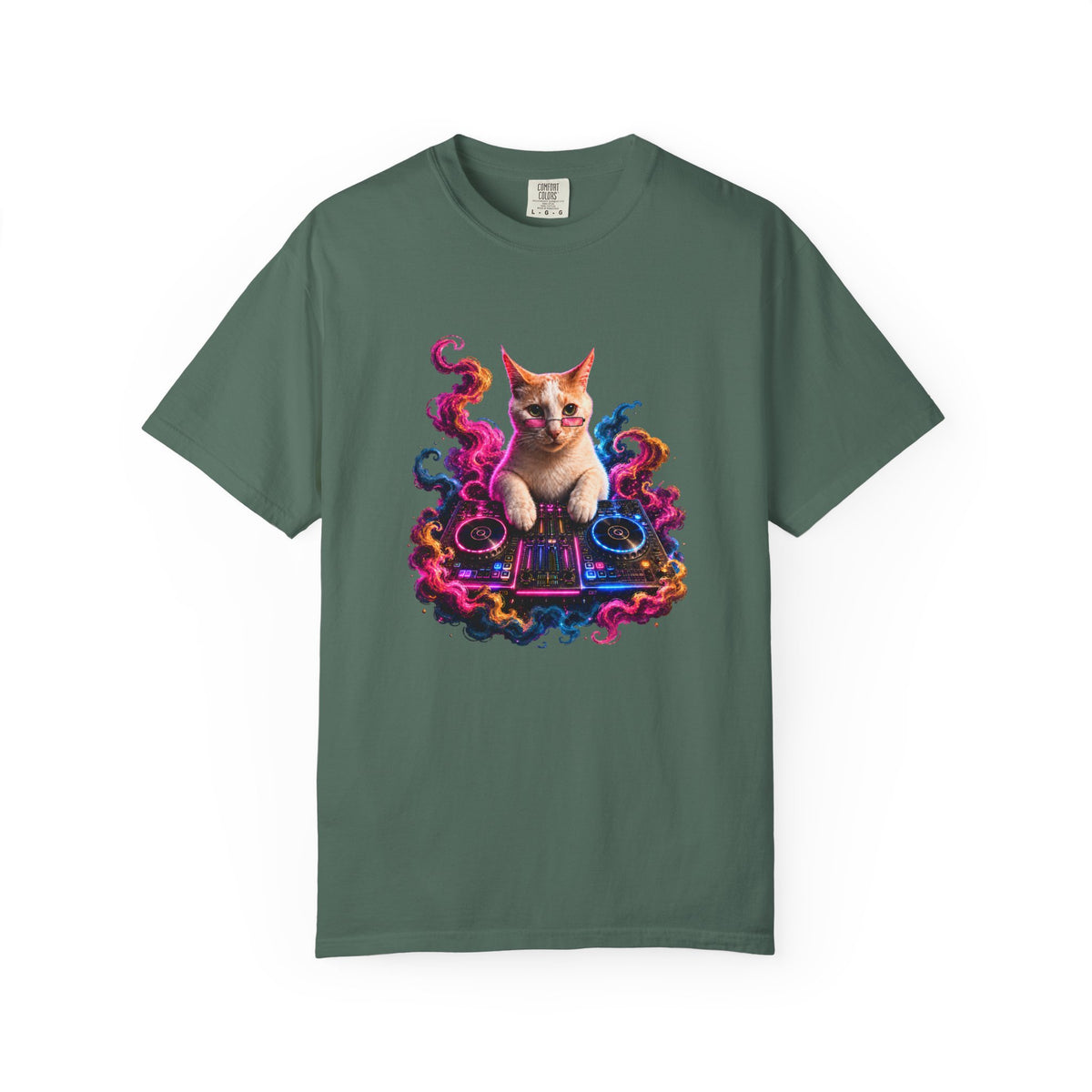Cat DJ T-Shirt — Psychedelic Music Kitty Graphic Tee