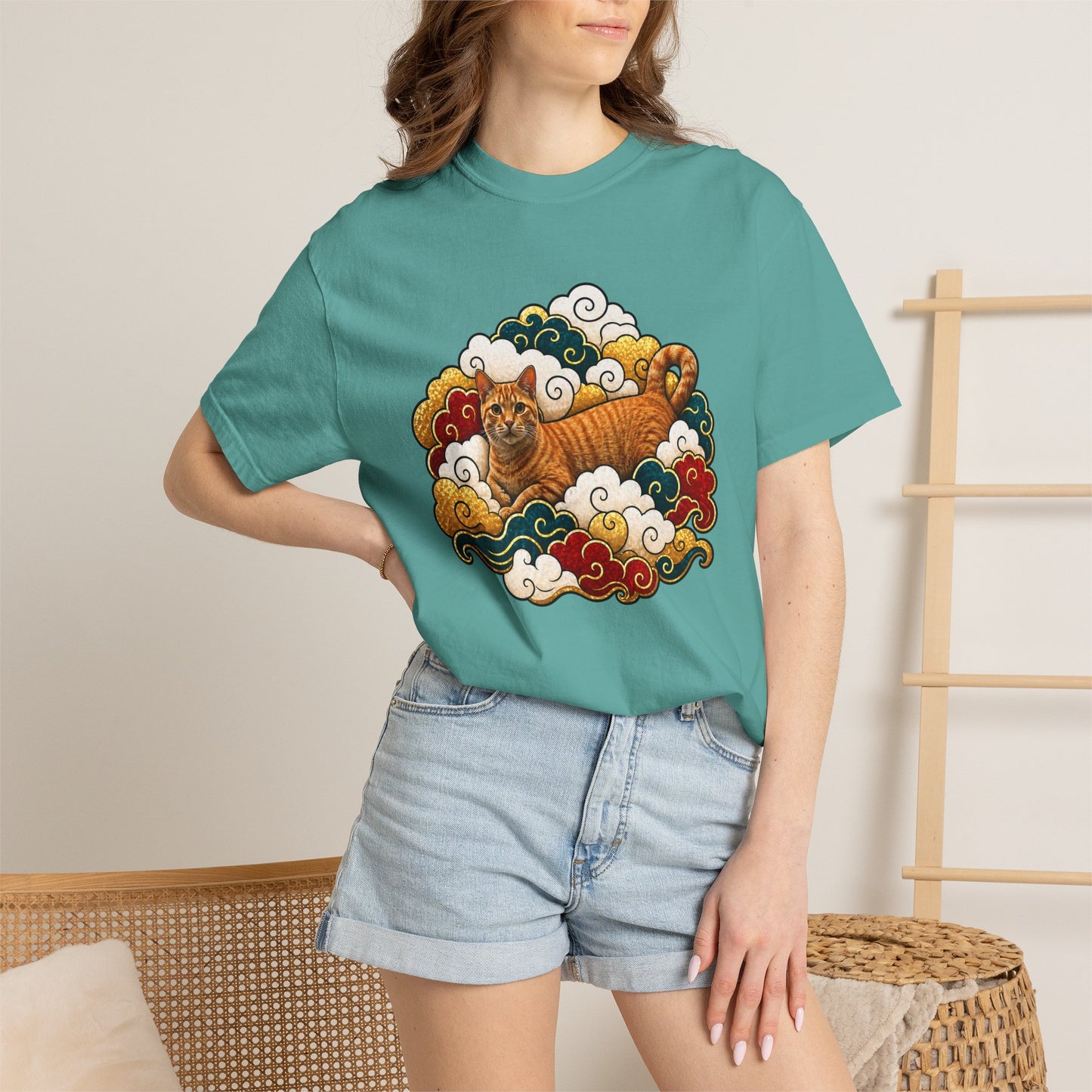 Tiger Cloud Tee — Vintage Asian-Inspired Tiger Art T-Shirt
