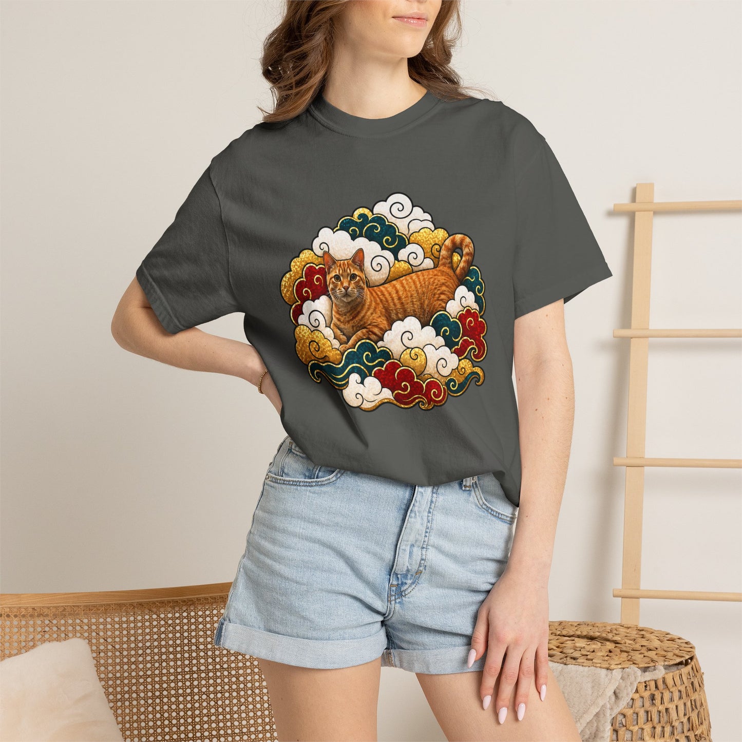 Tiger Cloud Tee — Vintage Asian-Inspired Tiger Art T-Shirt