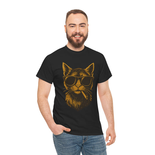 Cool Smoking Cat T-Shirt